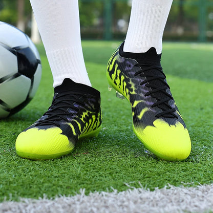 Nouvelles chaussures de football pour hommes, légères, de haute qualité, pour terrain gazonné, best-seller, crampons antidérapants mi-montants pour l'entraînement en extérieur