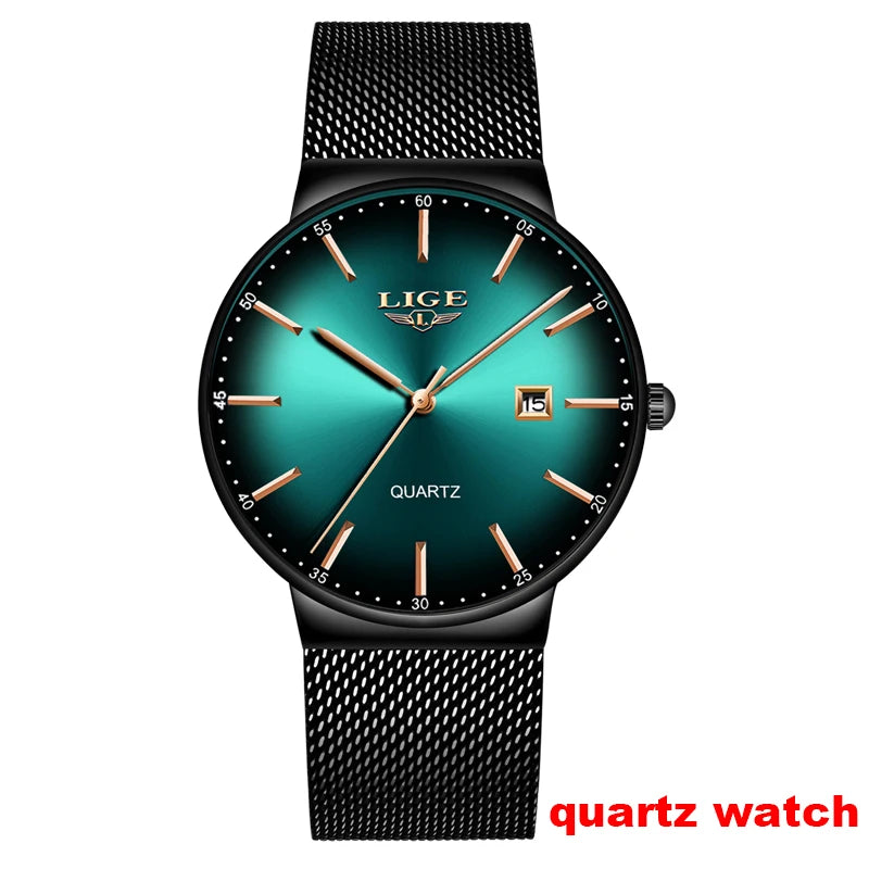 Męskie zegarki mechaniczne z automatycznym mechanizmem marki LIGE – luksusowy zegarek z najwyższej półki z tourbillonem, elegancki i wodoodporny, idealny do pracy lub na uroczyste okazje.