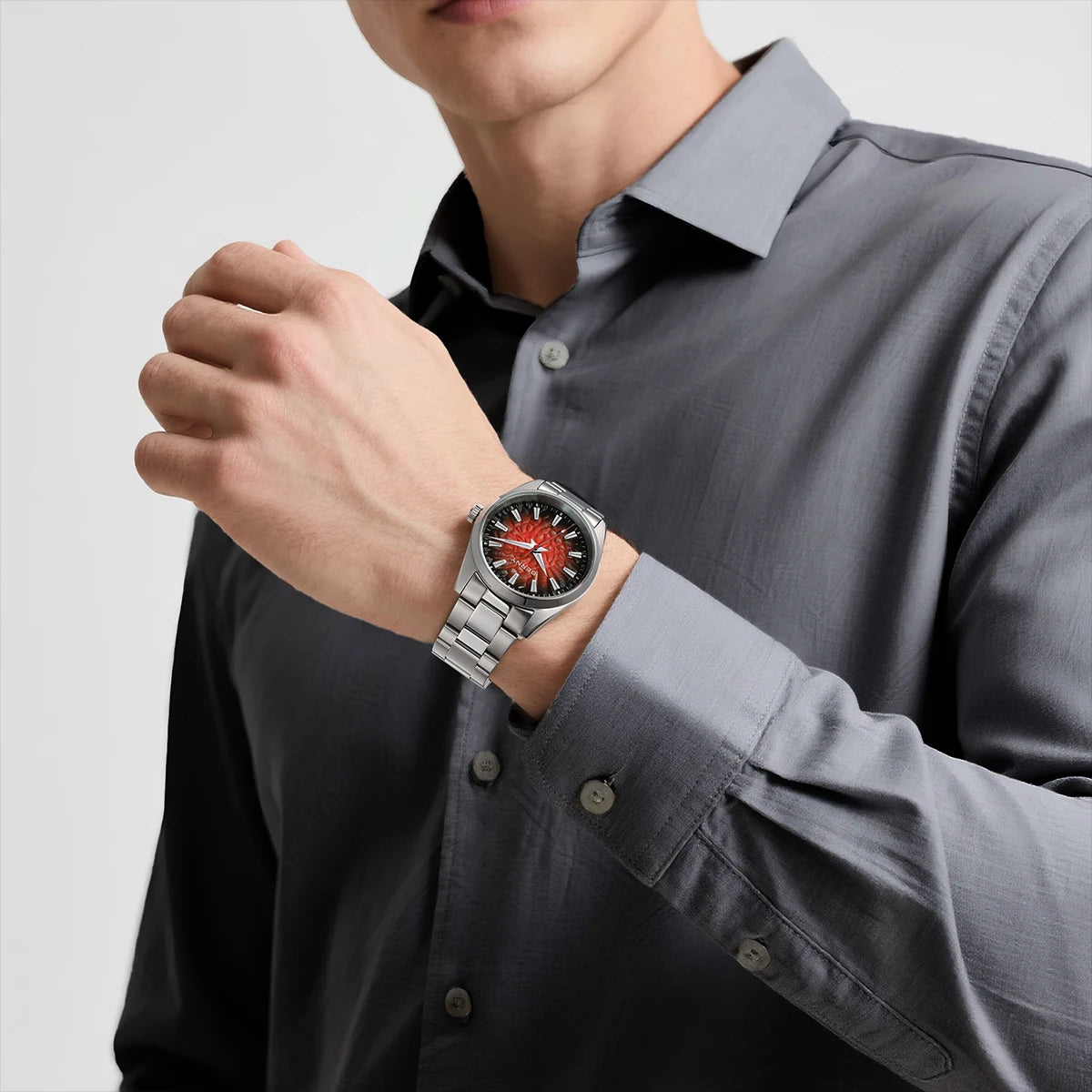 Orologio da uomo BERNY – Orologio al quarzo, vetro zaffiro, lancette luminescenti, impermeabile fino a 10 ATM, interamente in acciaio inossidabile – Stile elegante e casual, ideale per l’uso quotidiano o per le occasioni professionali
