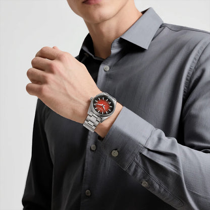 Orologio da uomo BERNY – Orologio al quarzo, vetro zaffiro, lancette luminescenti, impermeabile fino a 10 ATM, interamente in acciaio inossidabile – Stile elegante e casual, ideale per l’uso quotidiano o per le occasioni professionali