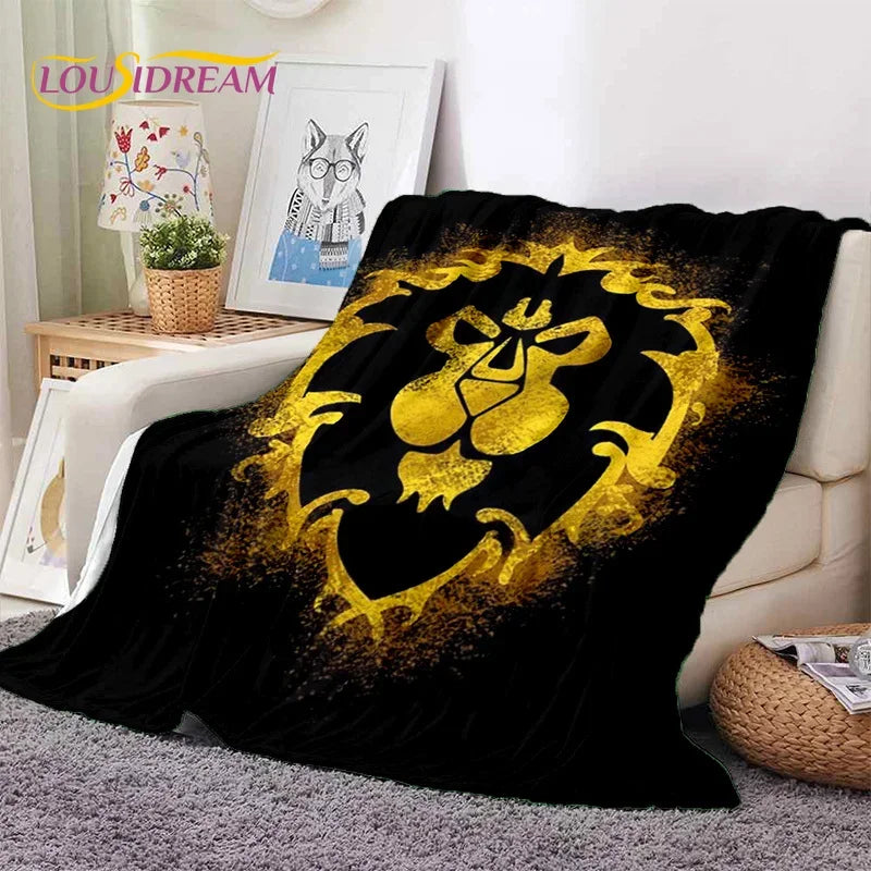 WOW, World of Warcraft Demon Hunter, Lich King, pătură din flanel pentru pat, dormitor, canapea, picnic, pătură pentru exterior și timp liber
