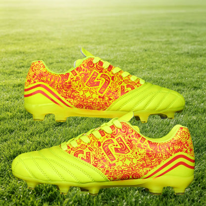 Chaussures de football unisexes pour hommes AG/FG, crampons légers en PU à haute adhérence pour l'entraînement sportif sur gazon extérieur