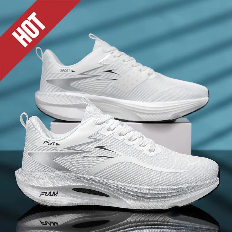 NEW Running Shoes Carbon Board Marathon Men Sports Breathable Lightweight Women's Comfortable Athletic Nonskid Sneakers Casual