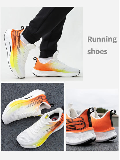 Baasploa Herren-Joggingsportschuhe mit Carbonplatte, professioneller Dämpfung, atmungsaktive rutschfeste Outdoor-Laufsneaker