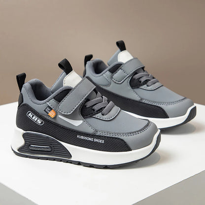 PU Leather Sport Shoes For Children Trend Fashion Kid's Sneakers Soft-soled Outdoor Boy's Girl's Running Shoes