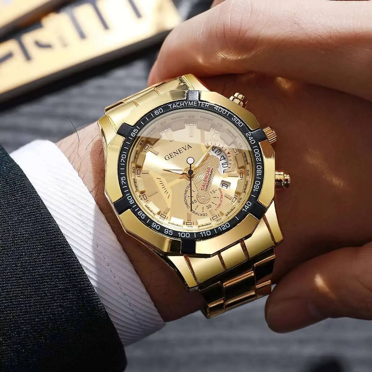 Montres de mode pour homme, montres d'affaires, montres de luxe à grand cadran avec calendrier, montres à quartz pour homme, Reloj Hombre (sans boîte)