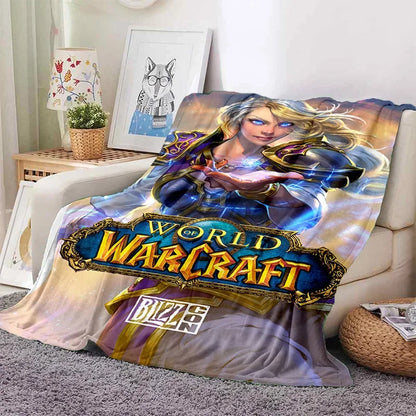 WOW, World of Warcraft Demon Hunter, Lich King, pătură din flanel pentru pat, dormitor, canapea, picnic, pătură pentru exterior și timp liber