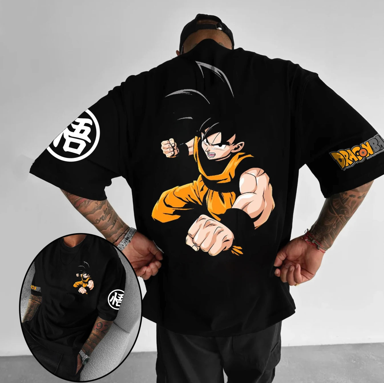 T-shirt in cotone a maniche corte con stampa Dragon Ball Z Son Goku Vegeta, per uomo e donna, stile Harajuku Y2K vintage, streetwear estivo