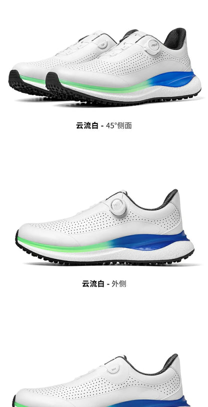 PGM Golf Men's Sports Sneakers Super Soft Popcorn Midsole Knob Lace Anti Slip Breathable Golf Shoes