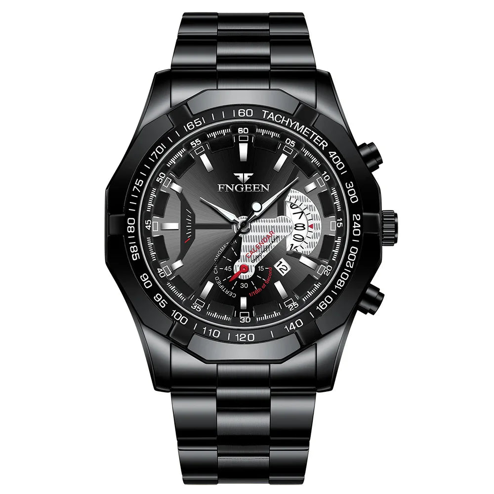 Montres-bracelets à quartz BINBOND Original pour homme : montres de luxe luminescentes, étanches, à date automatique, en acier inoxydable. Livraison gratuite.
