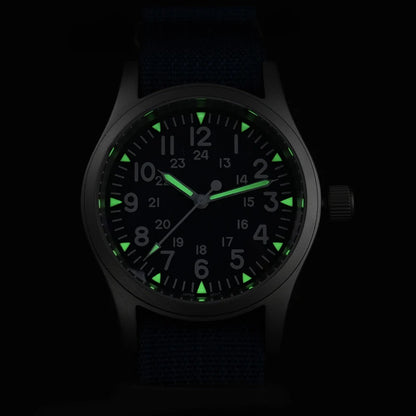 Militado ML05 38mm Men Watch VH31 Quartz Military Watches Domed Sapphire AR Coating 100m Waterproof Stainless Steel Wristwatch