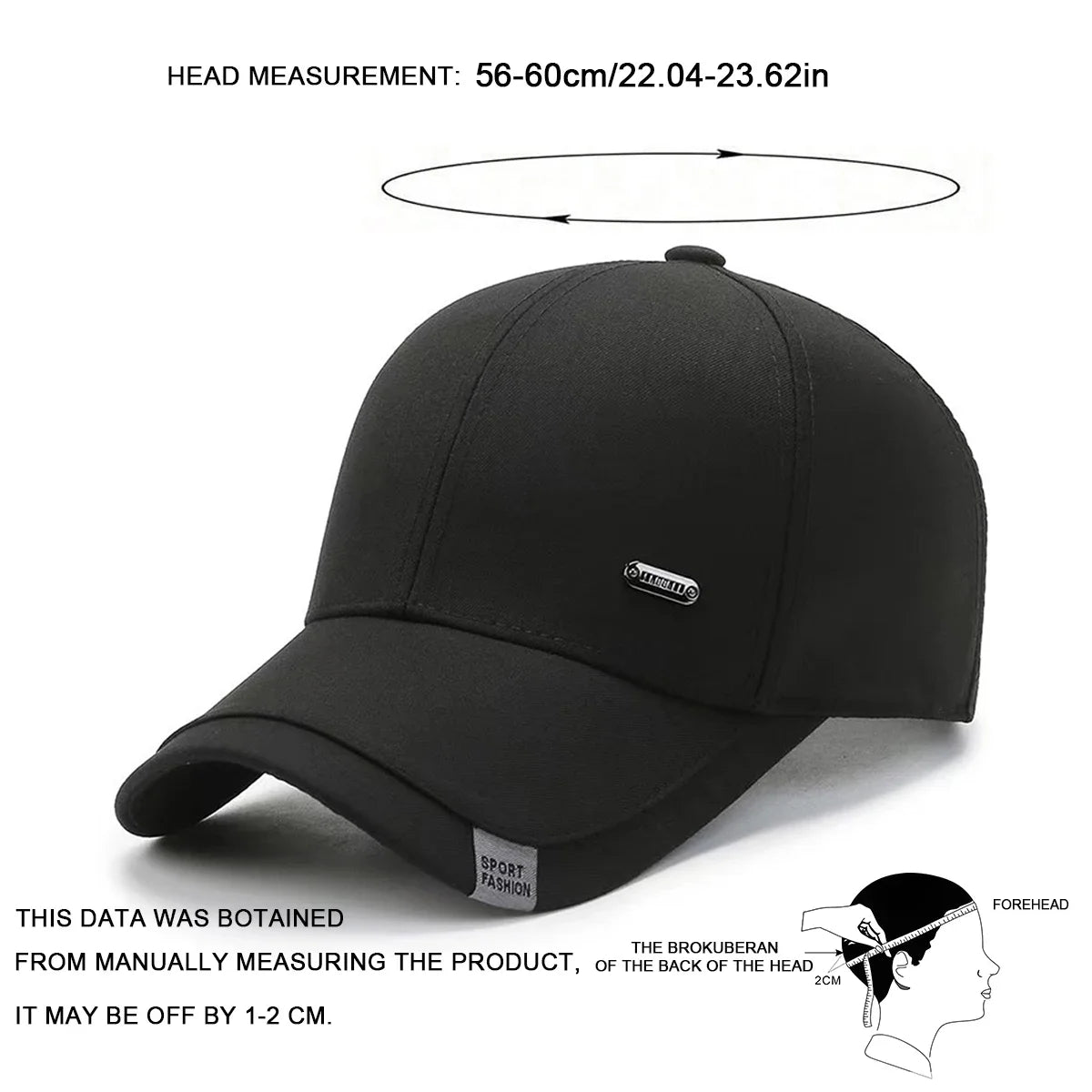 Unisex Small Iron Label Baseball Caps Spring Autumn Outdoor Adjustable Casual Hats Sunscreen Hat Sports Cap
