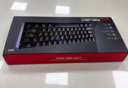 Mini 61Key Wireless Tri-mode Keyboard Bluetooth RGB Backlight Silent Mechanical Feel Portable Film Keyboard For Game Office Home