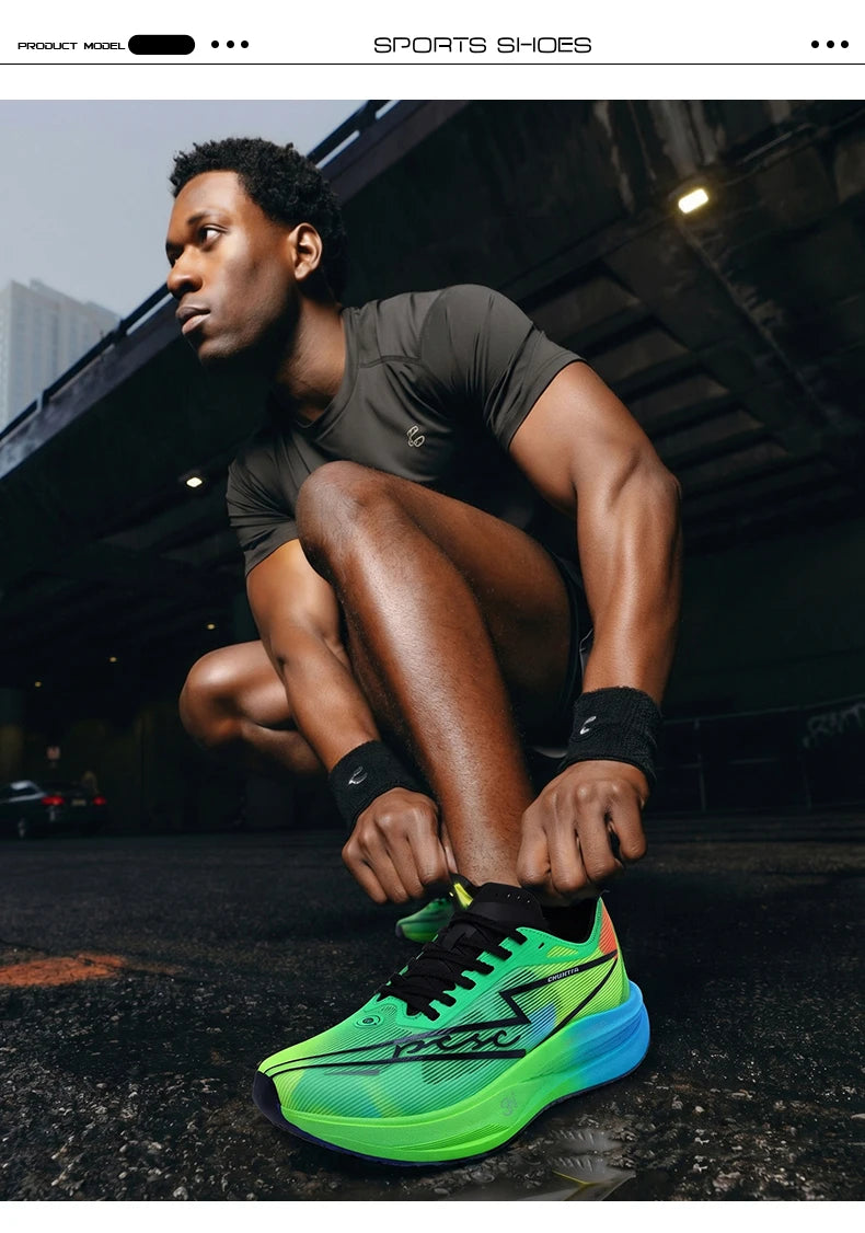 Men's Sports Shoes Carbon Plate Running Shoes Male Marathon Sneakers Racing Shock-absorbing Athletics Training Shoes for Women