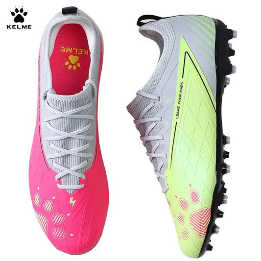 Kelme Football Shoes Men's Glimpse Mg Adult Game Short Nail Football Shoes Professional Training Artificial Grass Sports Shoes