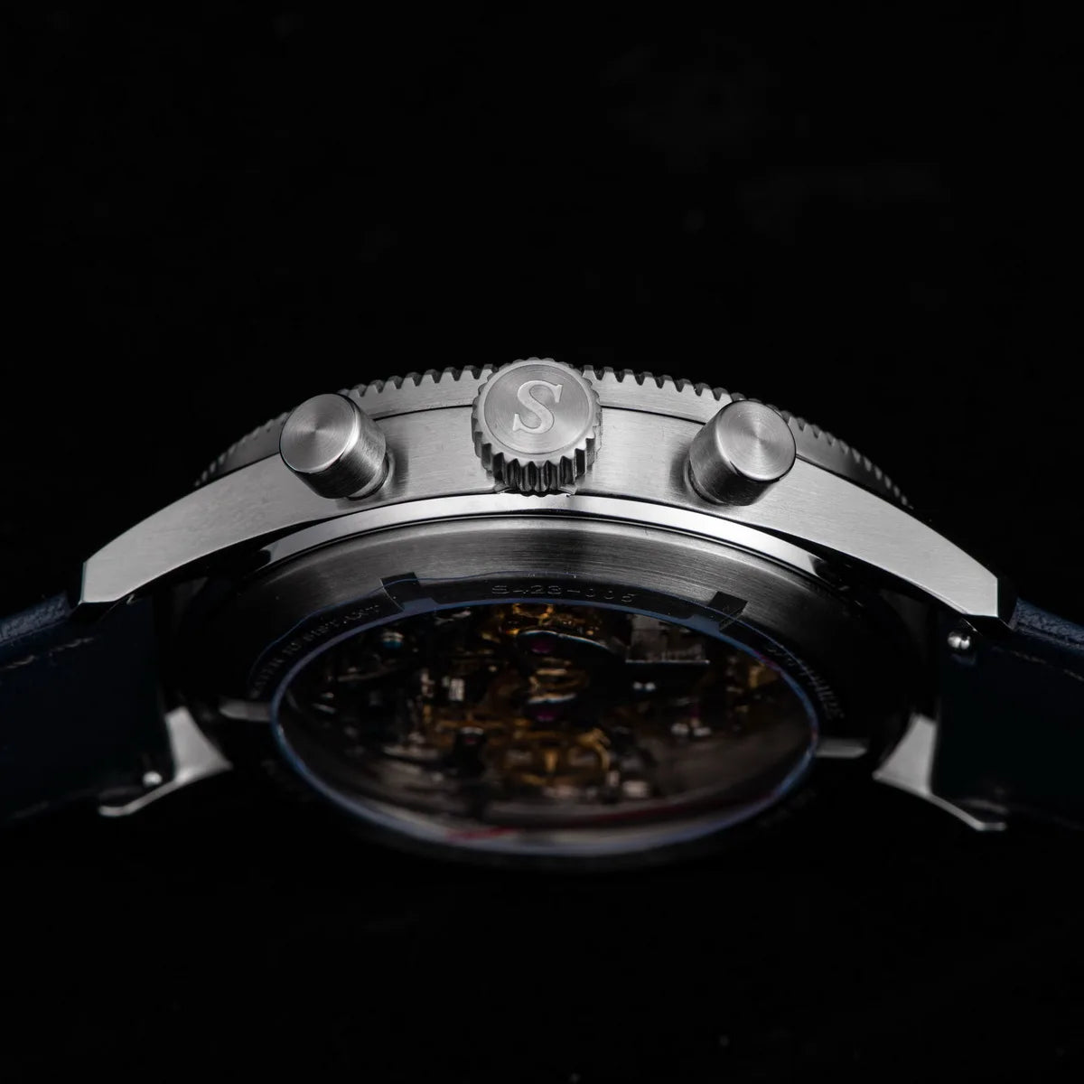 Sugess Watch 1963 Men Watches ST1901 Chronograph Luminous Mechanical Wristwatches Waterproof Crystal Sapphire Italian Leather