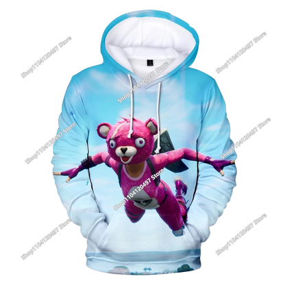 Fortnite Casual Pullover Hooded Sweatshirt Clothes Girls From 2 To 14 Years Children's Clothing Battle Royale Pullover Hoodies
