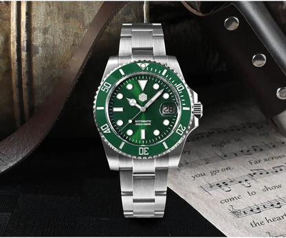 San Martin Upgraded Version 40mm Water Ghost Diver Watch Men's Luxury Automatic Mechanical Watches Sapphire Waterproof 200m SN0017