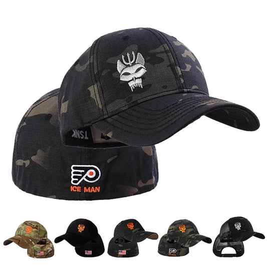 Fashion Cotton Baseball Cap Men Women Military Enthusiasts Tactical Cap Snapback Stretchable Hat Running Fishing Caps