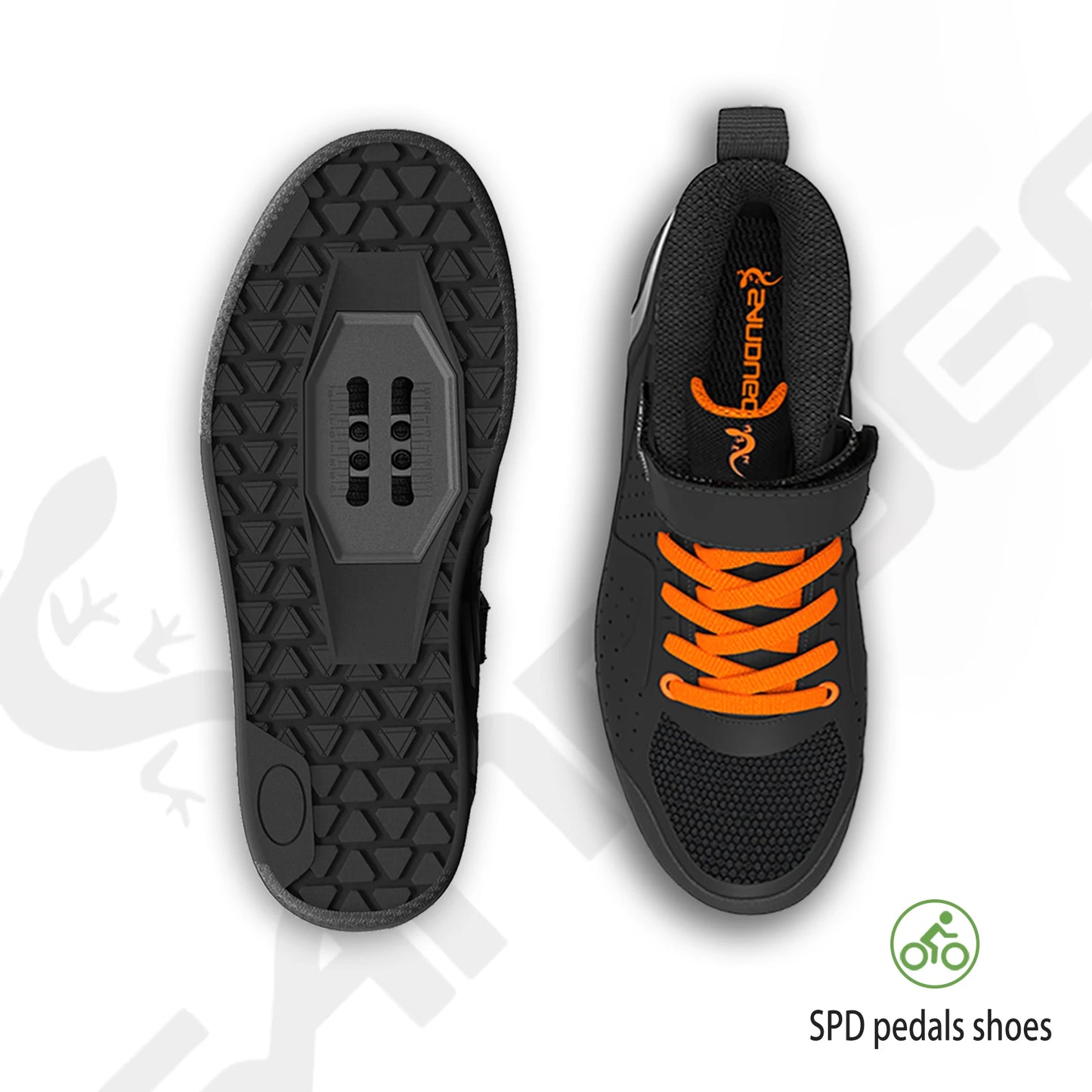 Sandugo Cycling Shoes for Men Suitable for Mountain Bike Downhill Uphill and Indoor Bicycle Compatible With SPD and Flat Pedal