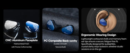 Linsoul Kiwi Ears Cadenza II IEM 10mm Titanium DD with KARS 2.0 Premium Construction Hifi Earphones with Detachable Cable System