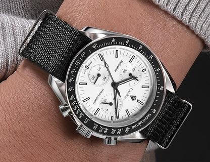 CADISEN Neue Herrenuhren Luxuriöse Quarz-Armbanduhr für Herren Saphirglas mit AR-Beschichtung Canvas VK68 Speed Chronograph Automatik