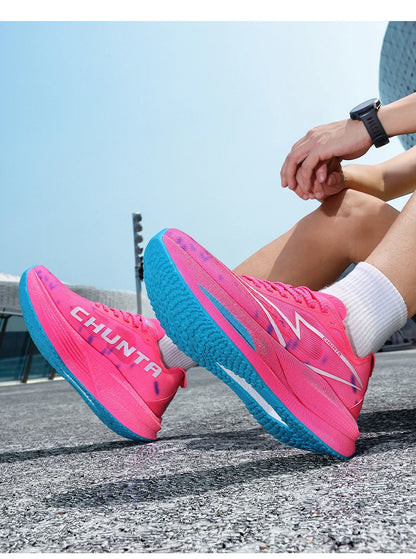 Men's Sports Shoes Carbon Plate Running Shoes Male Marathon Sneakers Racing Shock-absorbing Athletics Training Shoes for Women