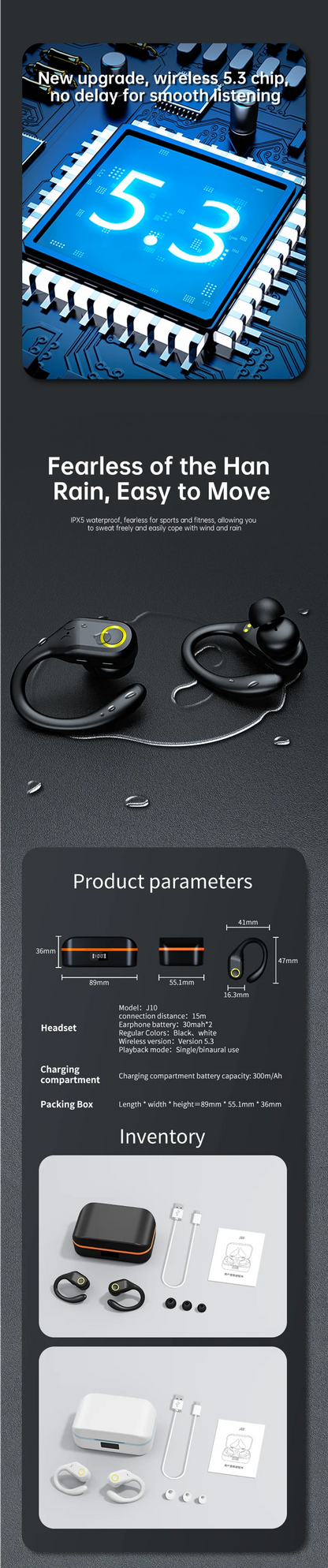 Newest ANC Wireless Earphones Bluetooth 5.3 TWS ANC Noise Cancellation Headphone Dual Mics ENC Headset Over Ear Handfree Earbuds