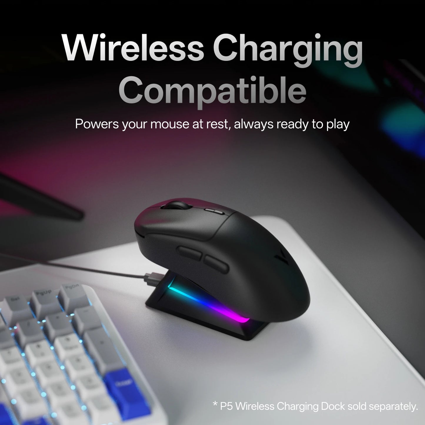 Rapoo VT3 /VT3 MAX Wireless Gaming Mouse True 8K Wireless Polling Rate 53g Lightweight Up to 750Hr Battery Life Macro Enabled