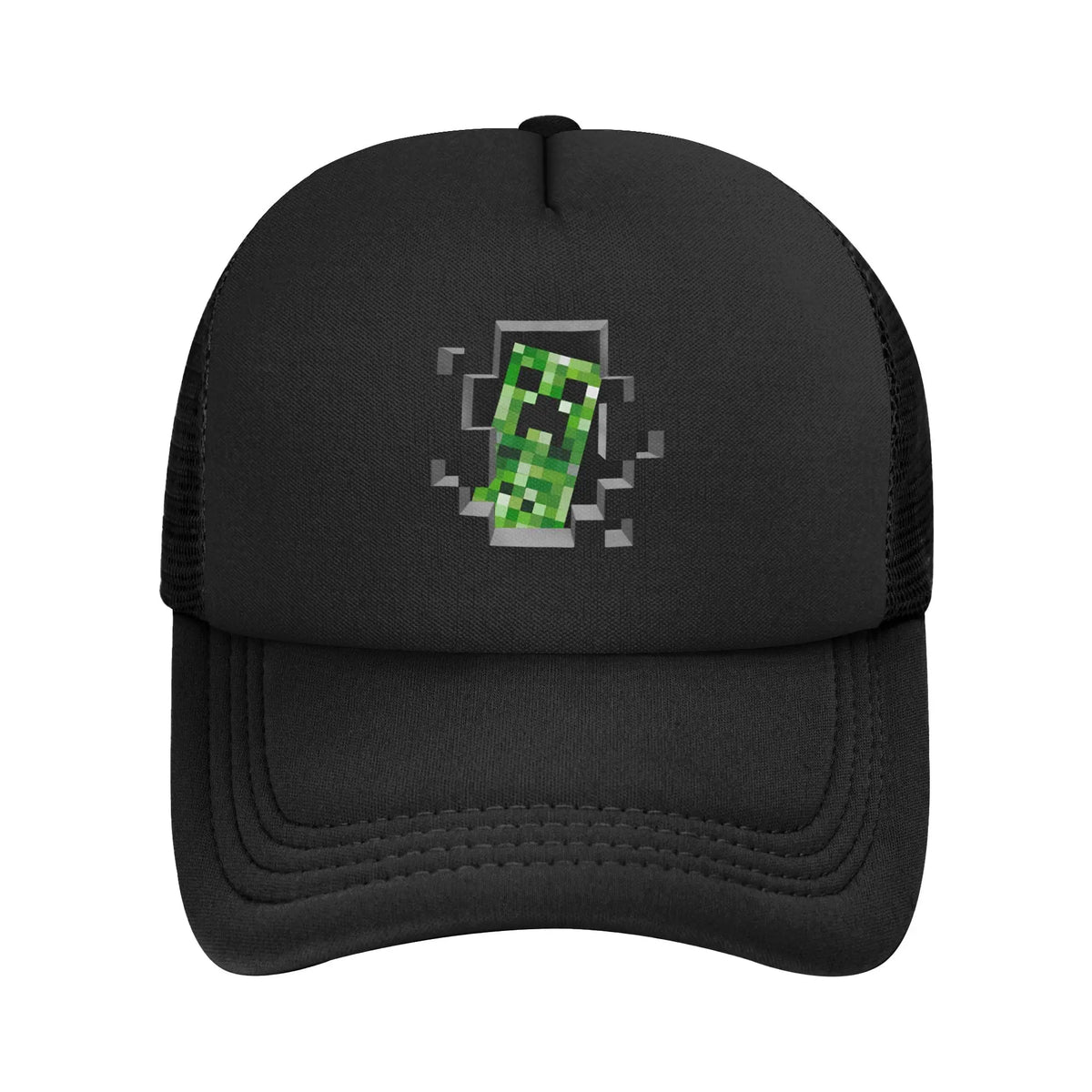 Kapa za odrasle Creepers z velikim čelom, v slogu videoigric, v stilu Trucker, mrežasta bejzbolska kapa, poliestrska kapa, sončna kapa, nastavljiva dirkaška kapa, poletna