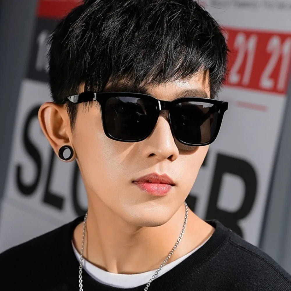 Korean Sunglasses Men/Women Driving Mercury Lens UV400