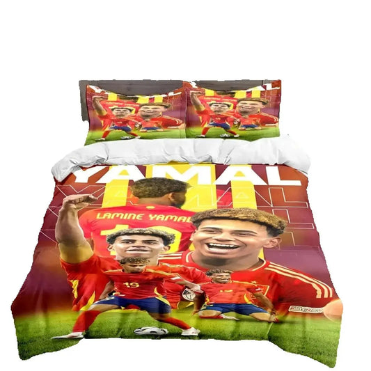 Spain Football Cenozoic Star L-Lamine Y-Yamal Bedding Sets Duvet Cover Pillowcase Single Twin Full Queen King Size for Kids Teen