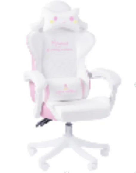 Cute Electronic music girl pink Shilla gaming Chair home Office casual Computer Chair lifting rotating cartoon cartoon chair