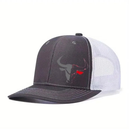 2026 New Casual Bull Head Print Summer Baseball Cap Breathable Hip Hop Sports Visor Mesh Adjustable Sun Hats Men Women