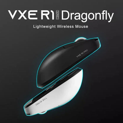 VXE Dragonfly R1 Pro MAX 2.4G WirelessGaming Mouse PAW3395 26000DPI 3-mode Connection with Low Latency Wired Gaming Mouse