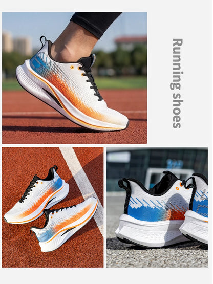 Baasploa Herren-Joggingsportschuhe mit Carbonplatte, professioneller Dämpfung, atmungsaktive rutschfeste Outdoor-Laufsneaker