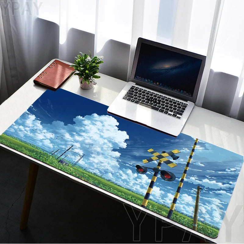 Mouse Pads Sky Landscape Table Mats Computer Mousepad Company Desk Pad Aesthetic Large Gamer Mousepads Office Mouse Mat 100x50cm