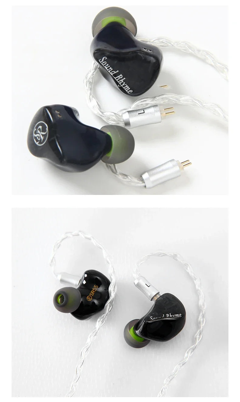 Son Rhyme SR5S Knowles 4Ba + 1Dd hybride écouteur 2Pin 0.78mm Hifi Audiophile dans l'oreille moniteur Iems avec câble modulaire 3.5Mm/4.4Mm