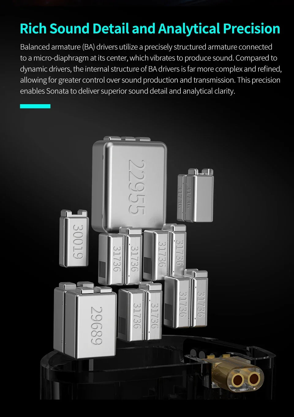 KZ Sonata 14BA Balanced Armature Drive in Ear Earphone Tuning Earbuds Hifi Monitoring Music Game Headphone 2PIN Cable