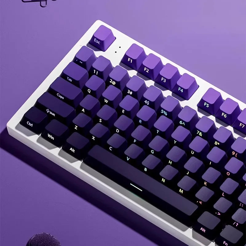 Gradient Keycaps Side Printed PBT Double Shot OEM Profile Keycap For Cherry MX Switch Mechanical Keyboard ISO Enter Key Caps DIY