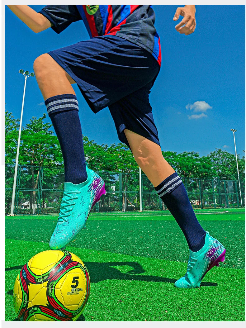 New Men's Football Boots Non-Slip Soccer Shoes Training Sneakers FG Top Quality Cleats Wholesale Drop Shipping Unisex Adult