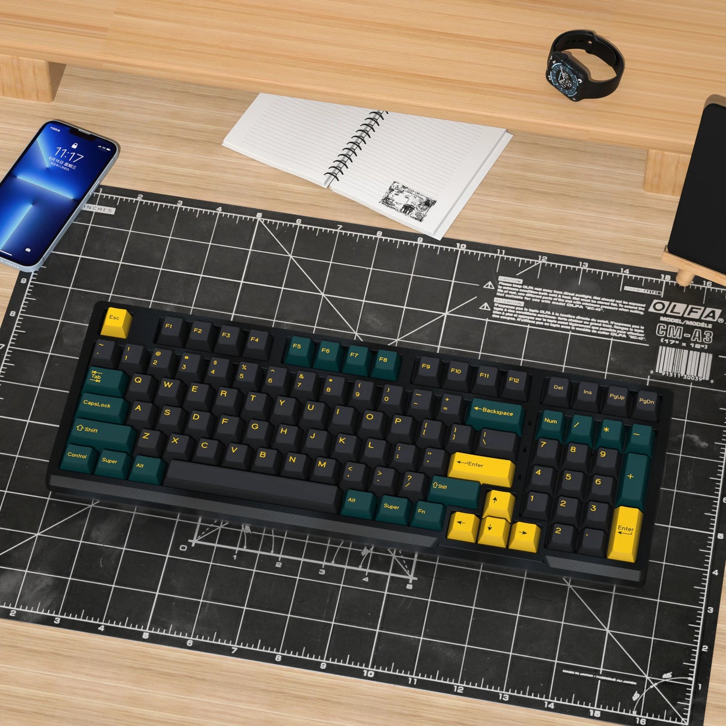 KBDiy GMK MarrsGreen Keycap Cherry Profile Double Shot PBT ISO Keycaps For DIY Gamer Mechanical Keyboard Kit Gaming Point KeyCap