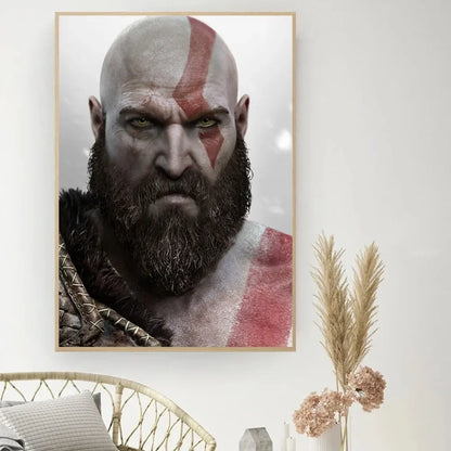 Póster del juego «God of War» - Póster de cine vintage para hacer tú mismo - Cuadro decorativo - Pegatinas para el estudio - Cuadro de pared de tamaño pequeño