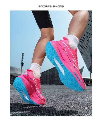 Men's Sports Shoes Carbon Plate Running Shoes Male Marathon Sneakers Racing Shock-absorbing Athletics Training Shoes for Women