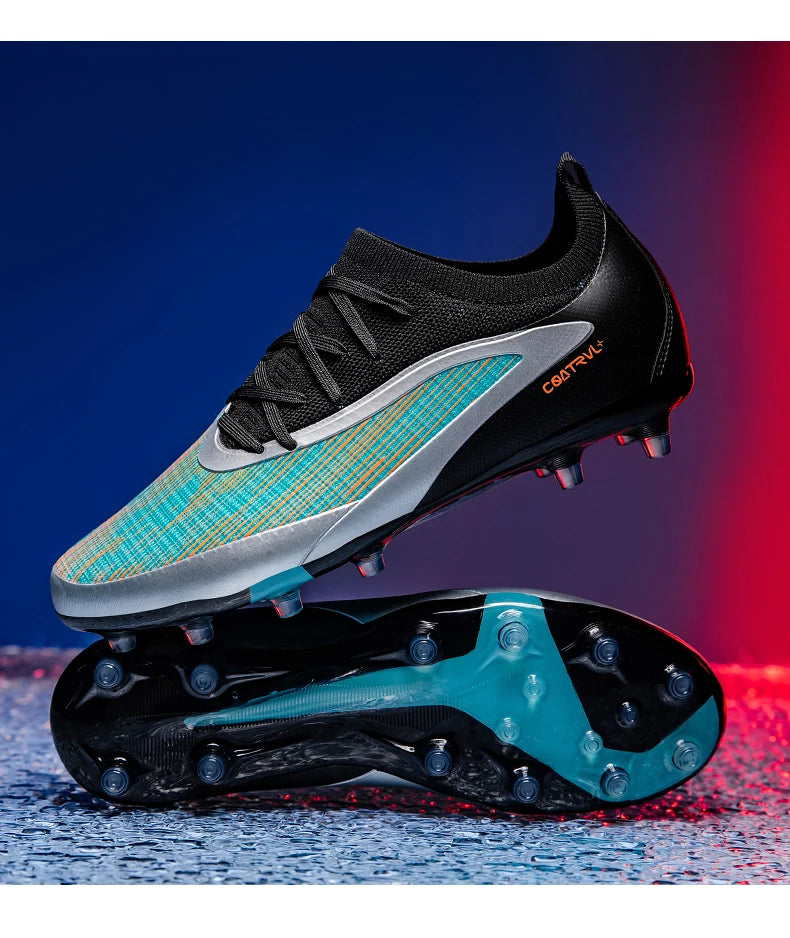 New Men Football Boots Non Slip Soccer Shoes Sport Outdoor Cleats Breathable Adult Long Spikes Training Boys Match Comfortable