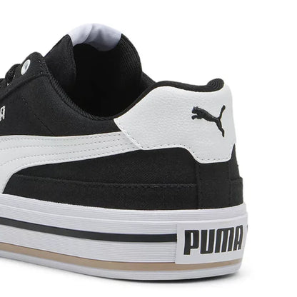PUMA Court Classic Vulc FS Unisex 2026 Nouvelles baskets décontractées basses Noir Blanc 396353-03