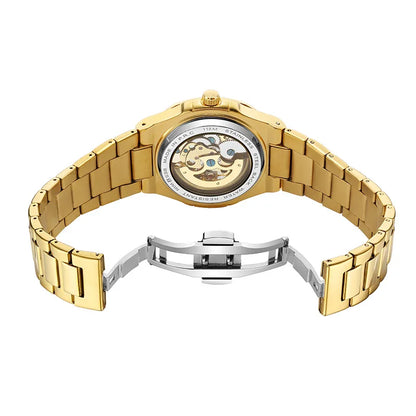 Montres-bracelets mécaniques pour homme à cadran ajouré, design squelette, montre de luxe entièrement automatique pour homme, relogio