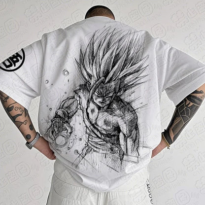 2026 Dragon Ball Z Themed T-Shirt - Pure Cotton, Breathable & Elastic Comfortable & Stylish Great for Anime Fans
