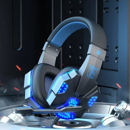HOMEFISH SY830MV RGB Gaming Headset with Microphone Over-Ear Wired Headphones Drivers Lightweight for PC PS5 Xbox Switch