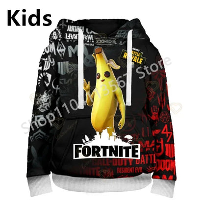 Llama Battle Royale F-Fortnited hættetrøjer med 3D-print til mænd, kvinder og børn, sweatshirts til drenge og piger, streetwear-pullover, grønne overdele